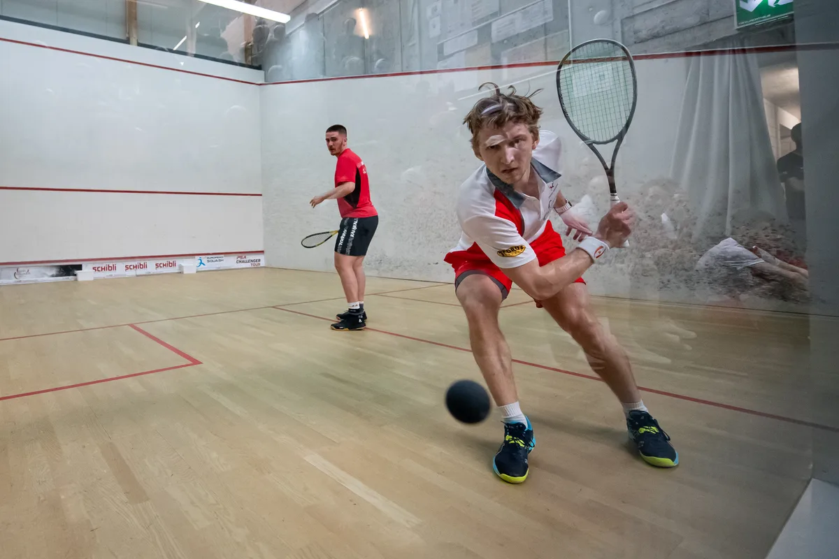 Griffig Sporthalle Uster, Squash EM, Dimitri Steinmann